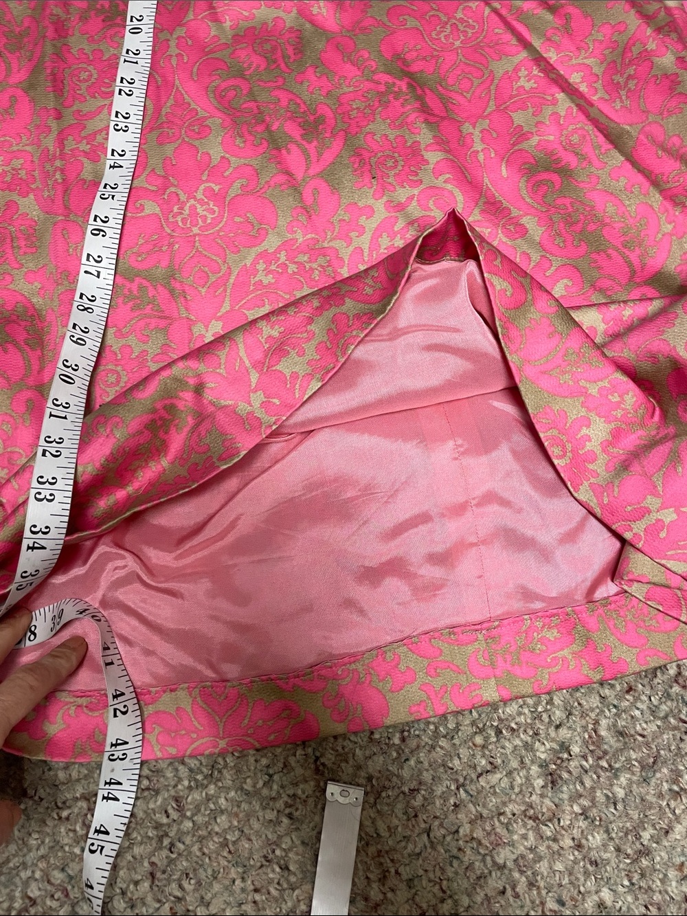 Vintage 60s Pink gold Brocade Coat and sheath Dress Set- amazing condition - Picture 7 of 11